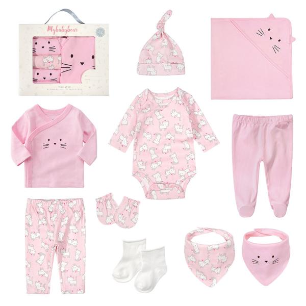 Wholesale 10pcs Baby Sleepwear Gift Package Newborn Clothes Baby Gift 100% Cotton Baby Shower Gift Set Box