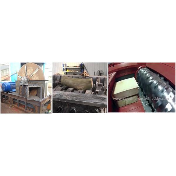 Waste Wood Log Shredder Machine , Double Shaft Industrial Wood Shredder