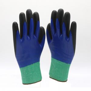Quality ZM 18 Gauge Cut Resistant Oil Resistant Working Gloves Smooth And Sandy Nitrile Coating Fishing Gloves wholesale