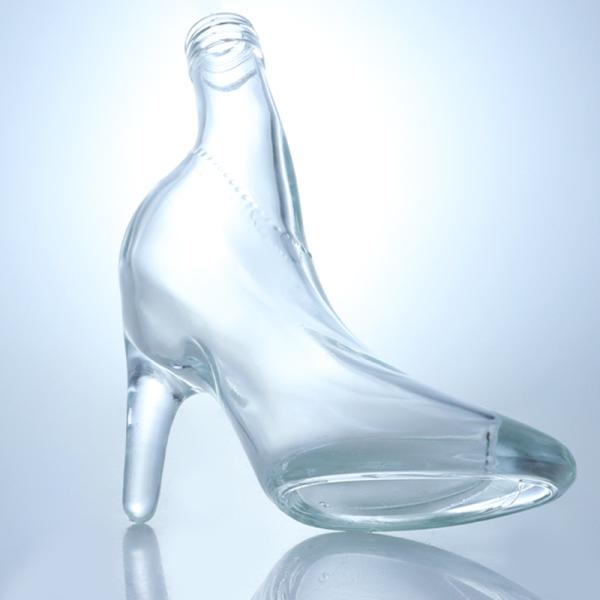 Glass 350ml 500ml High Heel Shoe Shape Liquor Whiskey Red Wine Bottle for Bourbon Vodka