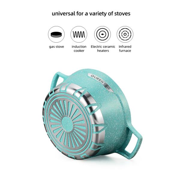 Wholesale 10 Pieces Cooking Pot Set Induction Non Stick Cookware Set Aluminium Kitchen Pot Set