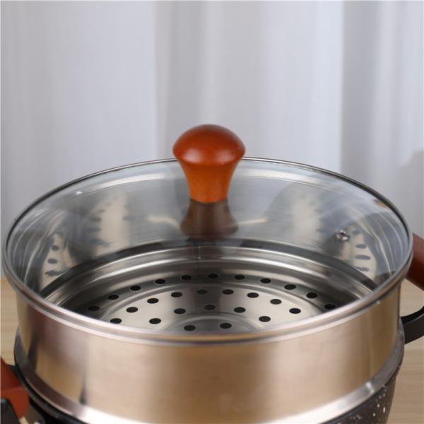 Non Stick Soup Stackable Steamer Pot Multifunctional Customized Logo
