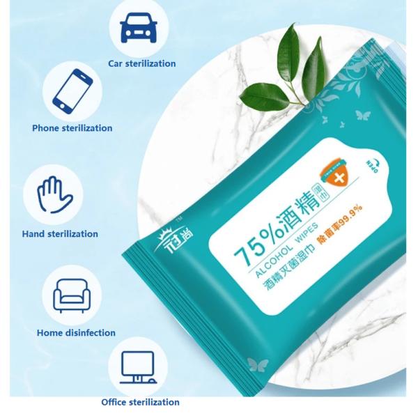 Portable Alcohol Wet Wipes Quick Hand Sanitizer For Cleaning