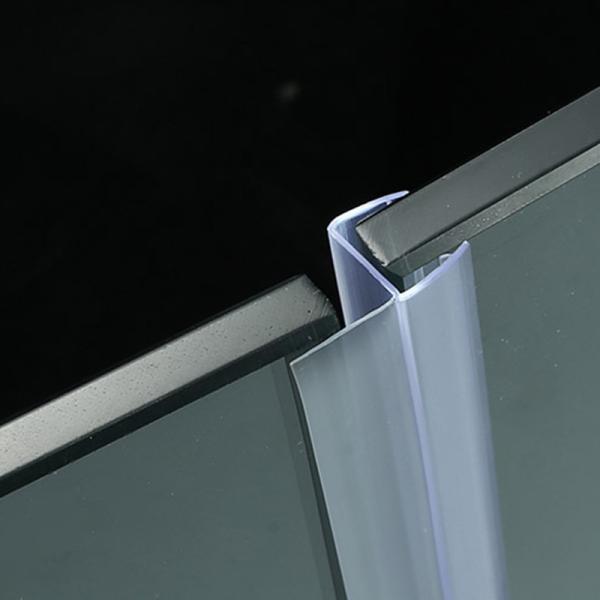 PVC Transparent Glass Shower Door Seal Strip H Shape Bathroom Water Retaining Strip