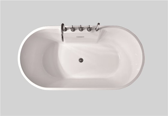 Acrylic Wall Faced Freestanding Bath Back To Wall Modern Curved Bath Rectangular