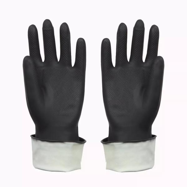 Black rubber latex industrial gloves, gloves, safety work waterproof industrial rubber gloves