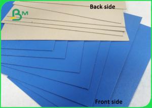 Quality Glossy Blue Painting Paper Folders Paperboard With Grey Back 1.0mm wholesale