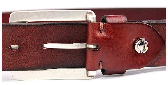 Soft And Comfortable Mens Brown Leather Belt / Casual Male Belts