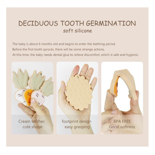 Sheep Bunny Personalised Silicone Teether BPA Free For Newborn Baby