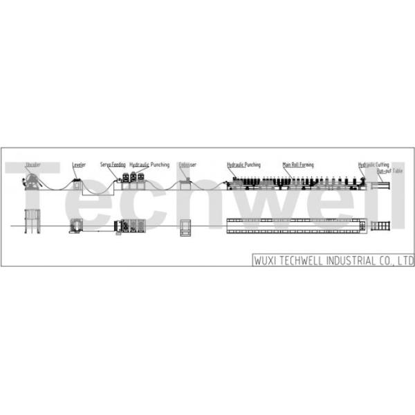 Q235 Cold Rolled Strip Steel Cable Tray Forming Machine with 11.5 Ton Weight