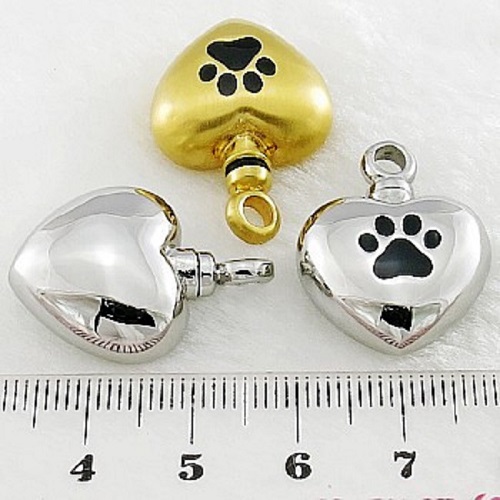 Heart Shape Pet Urns Size 20 * 22mm Stainless Steel Polished Surface For Necklace