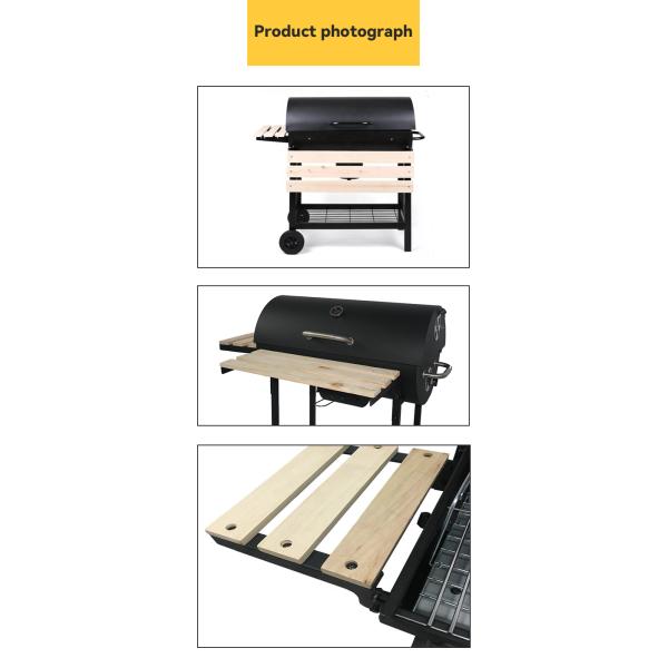 Professional Restaurant Charcoal Grill Gas BBQ with Powder Coated Vertical Style Oven