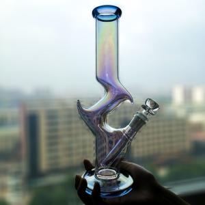 Quality Small Glass Recycler Bong Hookah Transparent Water Smoking Pipe Bubbler wholesale