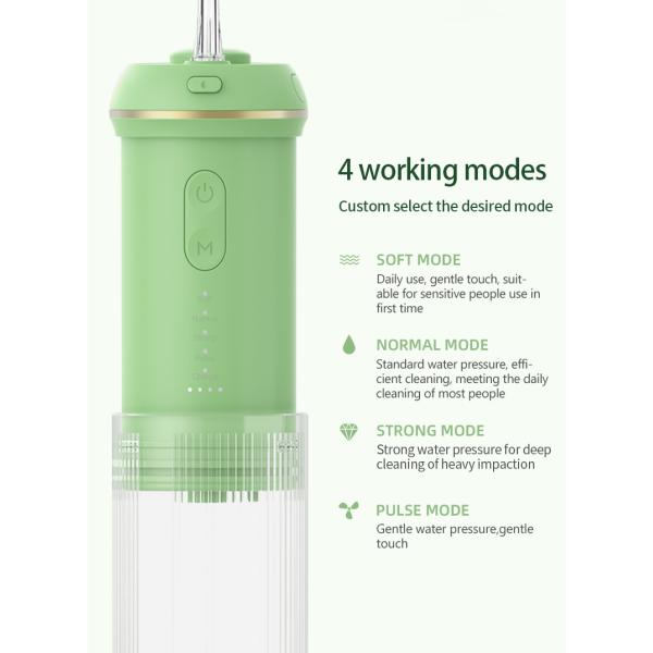 190ML Foldable Electric Flosser Waterproof IPX7 Dental Water Flosser