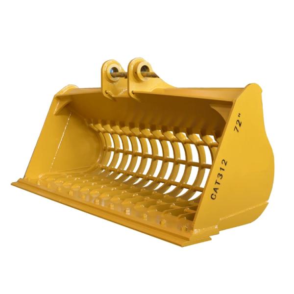 Q355B Excavator Skeleton Bucket Yellow Black Sieve Excavator Crusher Bucket