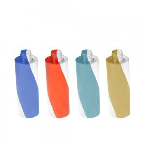 Quality Dual Color  Empty Custom PETG Cosmetic Bottle Plastic Lotion Bottle 200ml wholesale