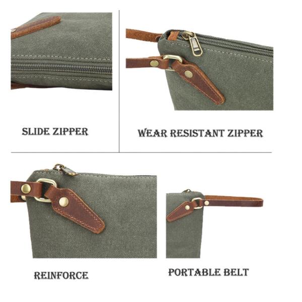 Custom Logo Fashion Cosmetic Bag , Environmentally Friendly Canvas Makeup Bag