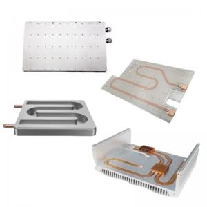 China Small Cold Plate Heat Sink Aluminum / Copper Material Cooling Solution on sale