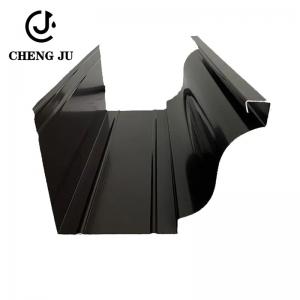 Quality Building Material House Roofing Black Metal Polished Galvanized Steel Rain Gutters wholesale