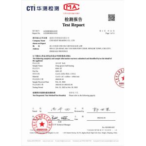 Ningbo Kent Bearing Co., Ltd Certifications