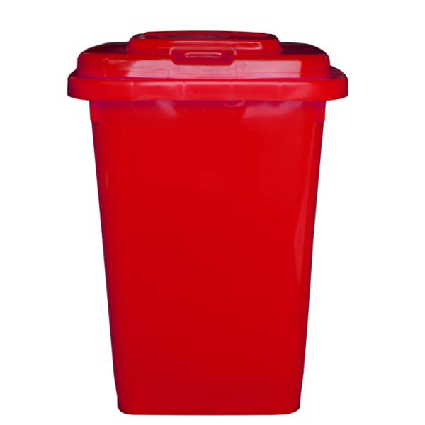 50L Outdoor Garbage Can Freestanding Plastic Outdoor Trash Can