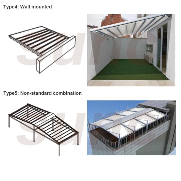 Custom Size Bioclimatic Retractable Metal Awning For Commercial Venues