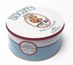 Quality Custom 0.23mm Biscuit Tin Box Metal Cake Box Food Packaging wholesale