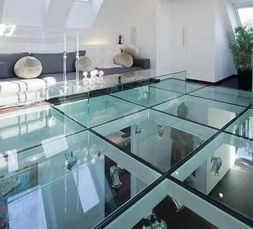 1 4 Flat Edge Frosted Tempered Glass With Customized