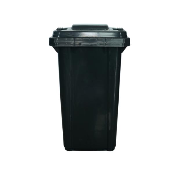 Green Commercial Rolling Trash Can 100Ltr Recycle Garbage Containers With Lid