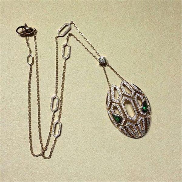 Bi snake Necklace 18k gold white gold yellow gold rose gold diamond necklace Jewelry factory in Shenzhen, China