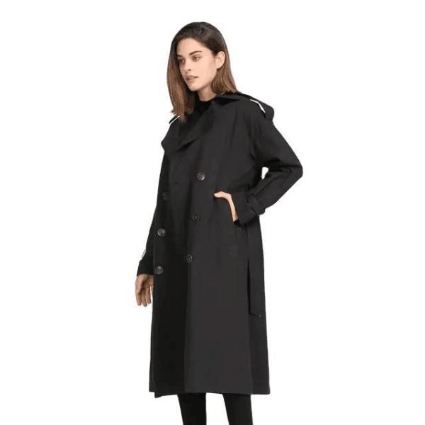 Customized Autumn Gabardina Ladies Overcoat Plus Size Long Sleeve Trench Coat for Women
