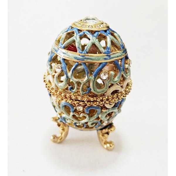 Vintage Style Hand Painted Easter Egg Jewerly Trinket Box Love Angel Jewelry Box Faberge Egg Jewerly Trinket Box