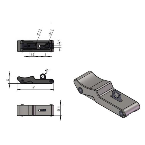 Construction Machinery Industrial Boat Rubber Draw Latches Anti Theft Rustproof OEM