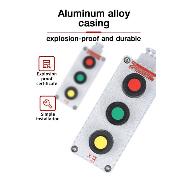 Explosion Proof Control Button with Green Light WF1 Grade