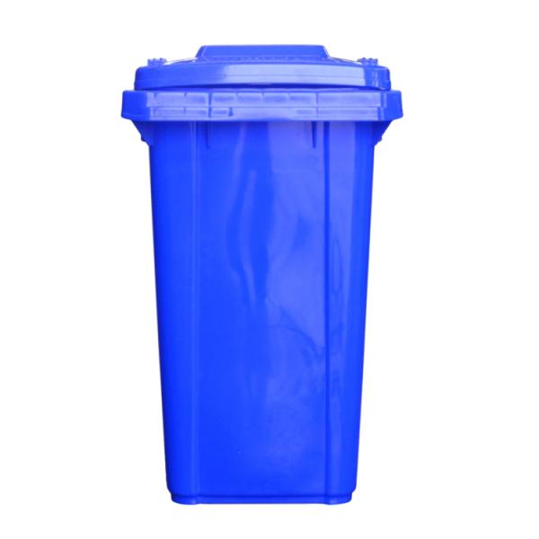 Green Commercial Rolling Trash Can 100Ltr Recycle Garbage Containers With Lid