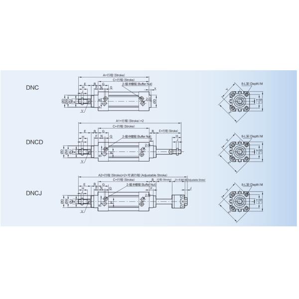 DNC ISO15552 Standard Pneumatic Air Cylinder