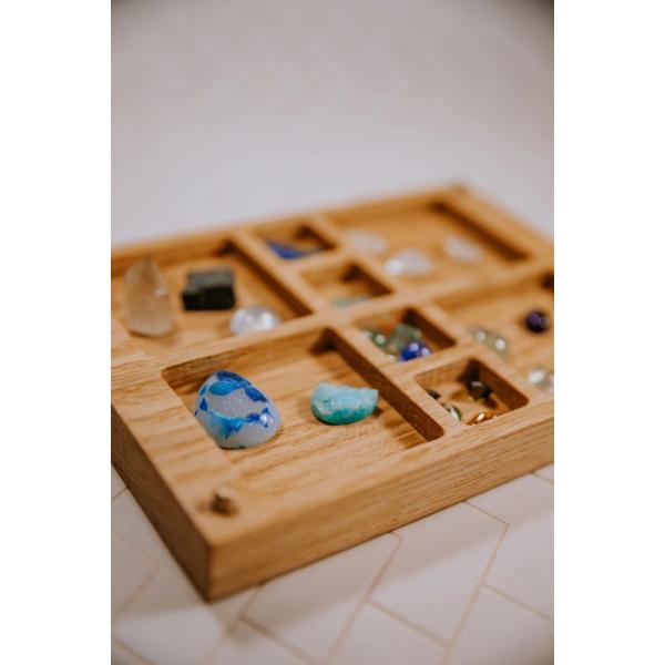 wooden jewelry Tray Gem Stone Tray Crystal Tray jewelry organizer Ring