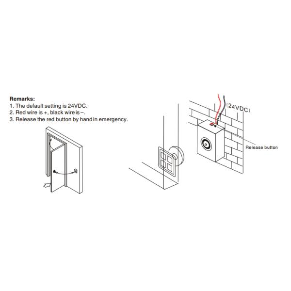 Automatic Magnetic Door Holder / 120Lbs Fire Alarm Door Holders For Fire Doors