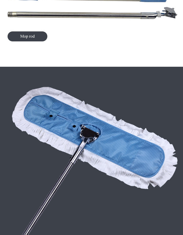 High Performance Clean Room Mops 60*17cm For Pharmaceutical Factory