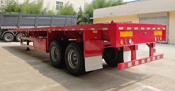 Promotional Flatbed Truck Semi Trailer 2 3 4 Axles 50 60 80 100 Ton With Twist lock 40ft 20ft platform container semi trailer