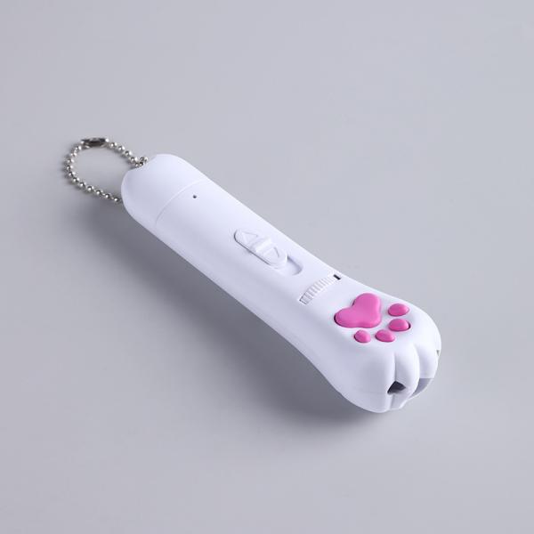 Sustainable ABS Cat Laser Toy White USB Charging Laser Pointer Cat Toy