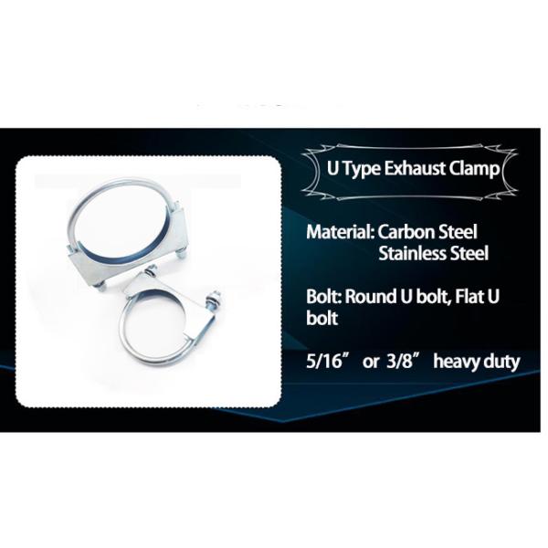 Standard 2 Inch 5/16" Stainless Steel Exhaust U Bolt Clamps