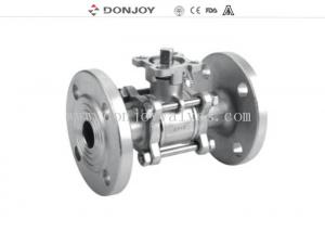 Quality JIS-Flanged Sanitary Ball Valve ,  3 PCS Ball valve With flange Connection wholesale