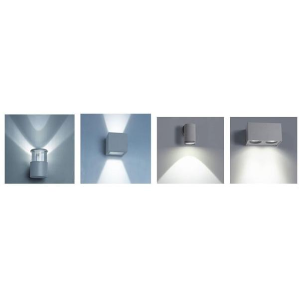 Square Pure Aluminium Outdoor LED Wall Lights COB 6W LED Outdoor Wall Lamp IP54