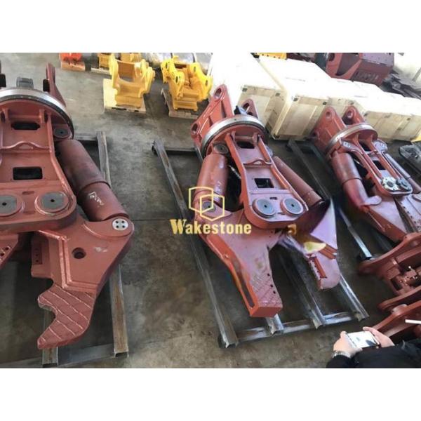 Excavator hydraulic shears for crushing and secondary demolition