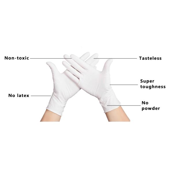 Chemical Resistant Disposable Nitrile gloves , Latex Free Disposable Safety Gloves