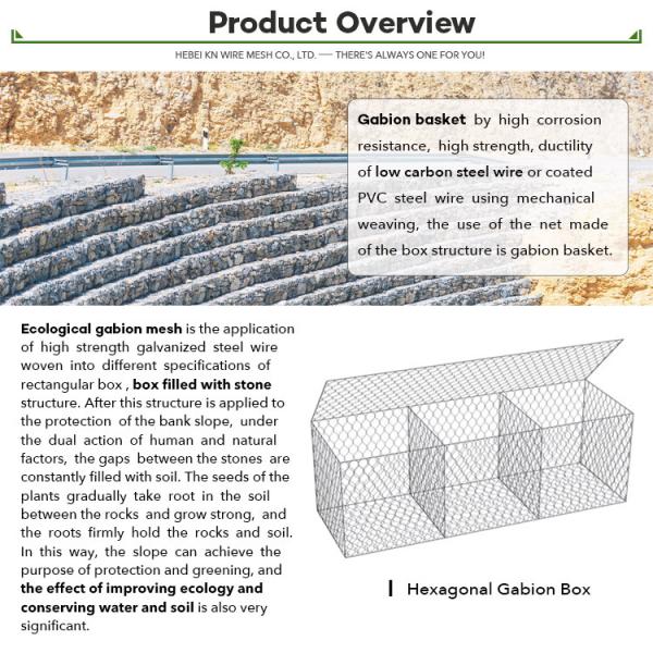 Gabion Basket Box Stone Cage Fenc Mesh River Bank Protection Wall Woven Gabion 2*1*1m 3*1*0.5m 400*100*100mm Gabion Wire