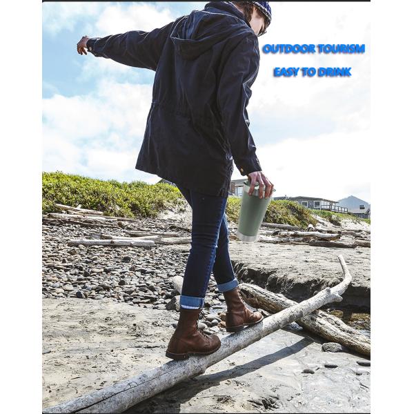 16 Ounce Stainless Steel Tumbler Double Wall , Stainless Steel Beer Cup With Opener