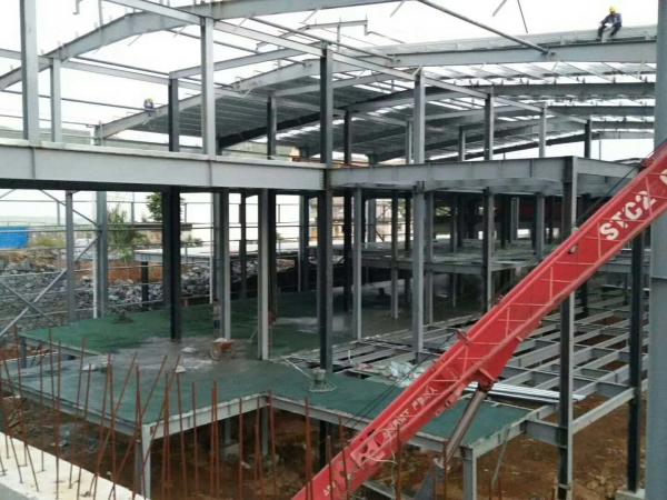 Cheap Multi - Floor Building Steel Frame Fabrication With Aluminum Alloy Window for sale