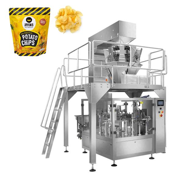 Candy Banana Chips Zip Lock Premade Bag Packaging Machine For Snack Grain Cat Food